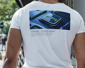 テックラバーグラフィックTシャツ：ユニセックスコットンカジュアルシャツ