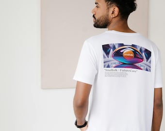 Kleurrijk grafisch gamer-T-shirt: uniseks T-shirt van katoenjersey