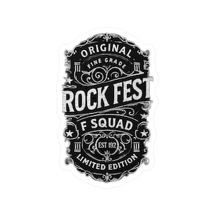 Rock Fest Vinyl Decals - Limited Edition Stickers for Music Lovers, Vehicle, Laptop, Skateboard, Home Decor
