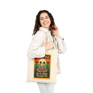 Sac fourre-tout Rad Tech Skully : toile de coton écologique image 6