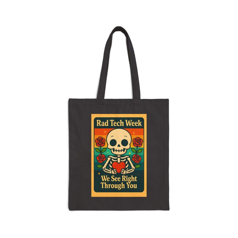 Sac fourre-tout Rad Tech Skully : toile de coton écologique image 3