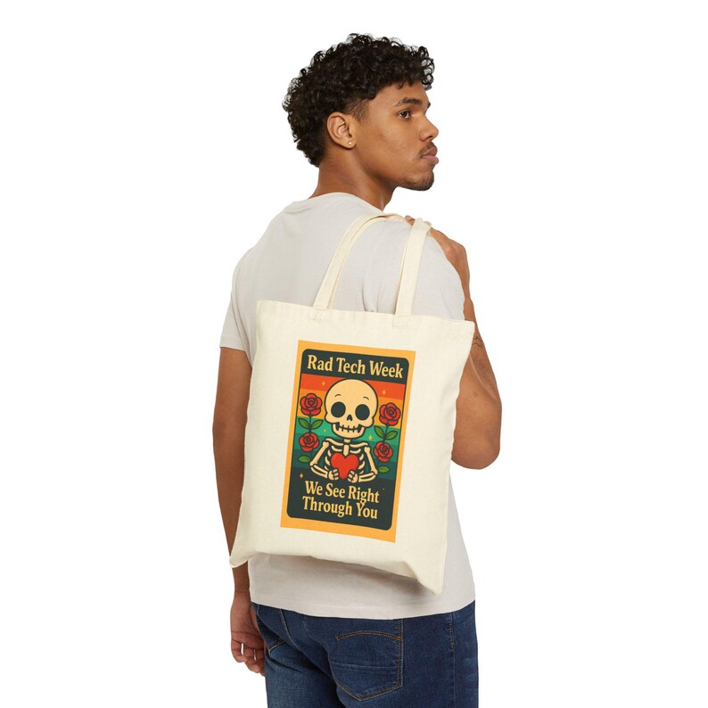 Sac fourre-tout Rad Tech Skully : toile de coton écologique image 5