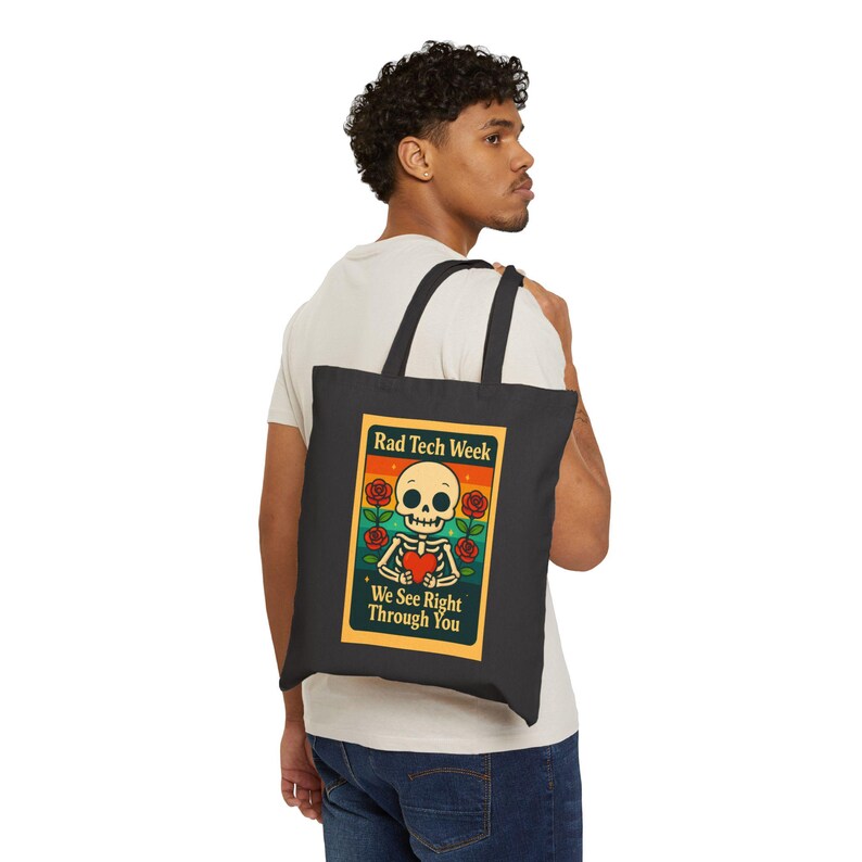 Sac fourre-tout Rad Tech Skully : toile de coton écologique image 4