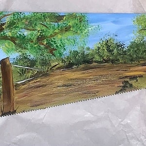Old Farmhouse Handpainted Saw