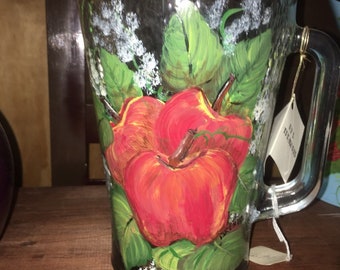 Painted Apple pitcher
