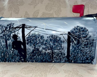 Lineman Hand Painted Rural Mailbox