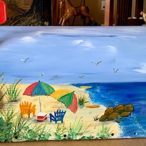 A Day On the Beach  Hand Painted Rural Mailboxes