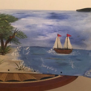 Beach Palm Tree Hand Painted Mailboxe