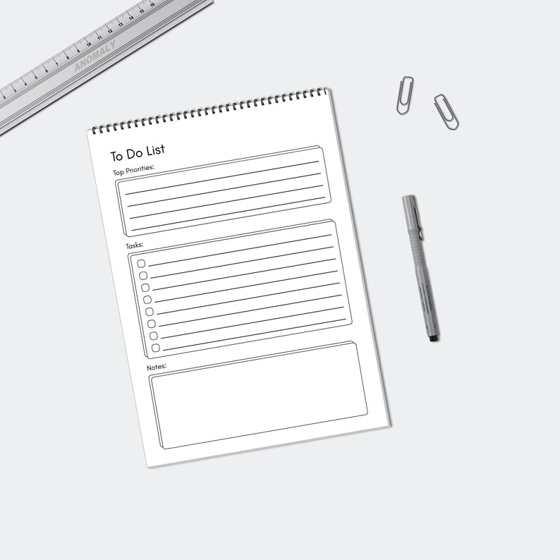 Minimalist to Do List Printable | Daily Task Planner (PDF) - Etsy
