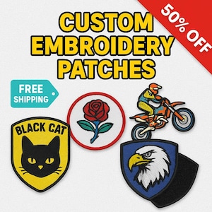 Custom Embroidered Patches / Custom logo Patches / Custom Sew on Patches / Custom Velcro Hook&Loop Patches