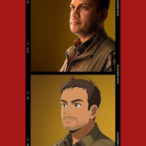 Custom Anime Portrait from Photo Personalized Digital Drawing Manga Style Avatar Couple Pet or Solo Character Art