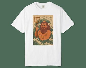 Camiseta con estampado de Tritón Gruñón: estilo bohemio unisex, regalo para amantes del arte
