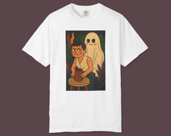 Camiseta Grumpy Pottery Ghost: Camiseta unisex con estampado bohemio
