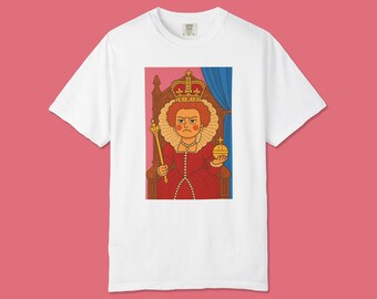 Camiseta gráfica de la Reina Isabel I Gruñona: Camiseta unisex de estilo vintage