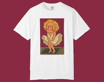 Camiseta Marilyn Gruñona del Metro: Camiseta gráfica unisex con arte de inspiración vintage