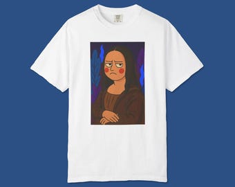 Camiseta Mona Lisa Gruñona: Camiseta unisex con estampado bohemio