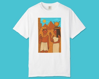 Camiseta con gráfico de egipcios gruñones: camiseta unisex estilo bohemio