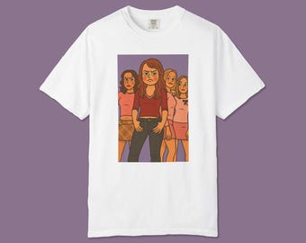 Camiseta gráfica "Grumpy Mean Girls": Camisa unisex con colores cómodos