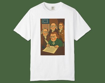 Camiseta de la Declaración de Independencia Gruñona: Camiseta gráfica de inspiración vintage