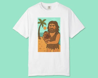 Camiseta gráfica "Grumpy Cast Away": camiseta bohemia unisex