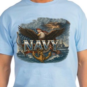 United States Navy Logo 1 T-shirts From VetsUSA. US Navy Veteran Gift – Military Tee for Sailors