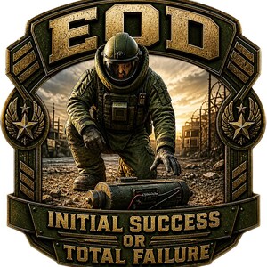 Army EOD Patch Ball Cap | Explosive Ordnance Disposal Veteran Hat | Handmade Twill Emblem Cap