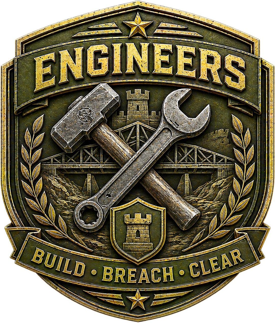 Engurage Sticker Engineer Sticker or Magnet, Army Combat Engineer Decal, Can Do Military ...