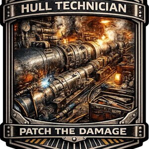 Hull Technician   Ball Cap | Navy HT Veteran Hat | Handmade   Emblem Cap