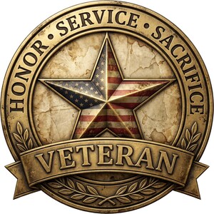 Air Force Veteran  Hat | Detailed  Fabric Patch | Military Retirement Gift