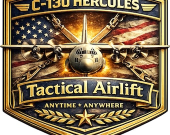 C-130 Loadmaster Direct to Film/Direct to Garment T-Shirt, Hercules Airlift Veteran Tee