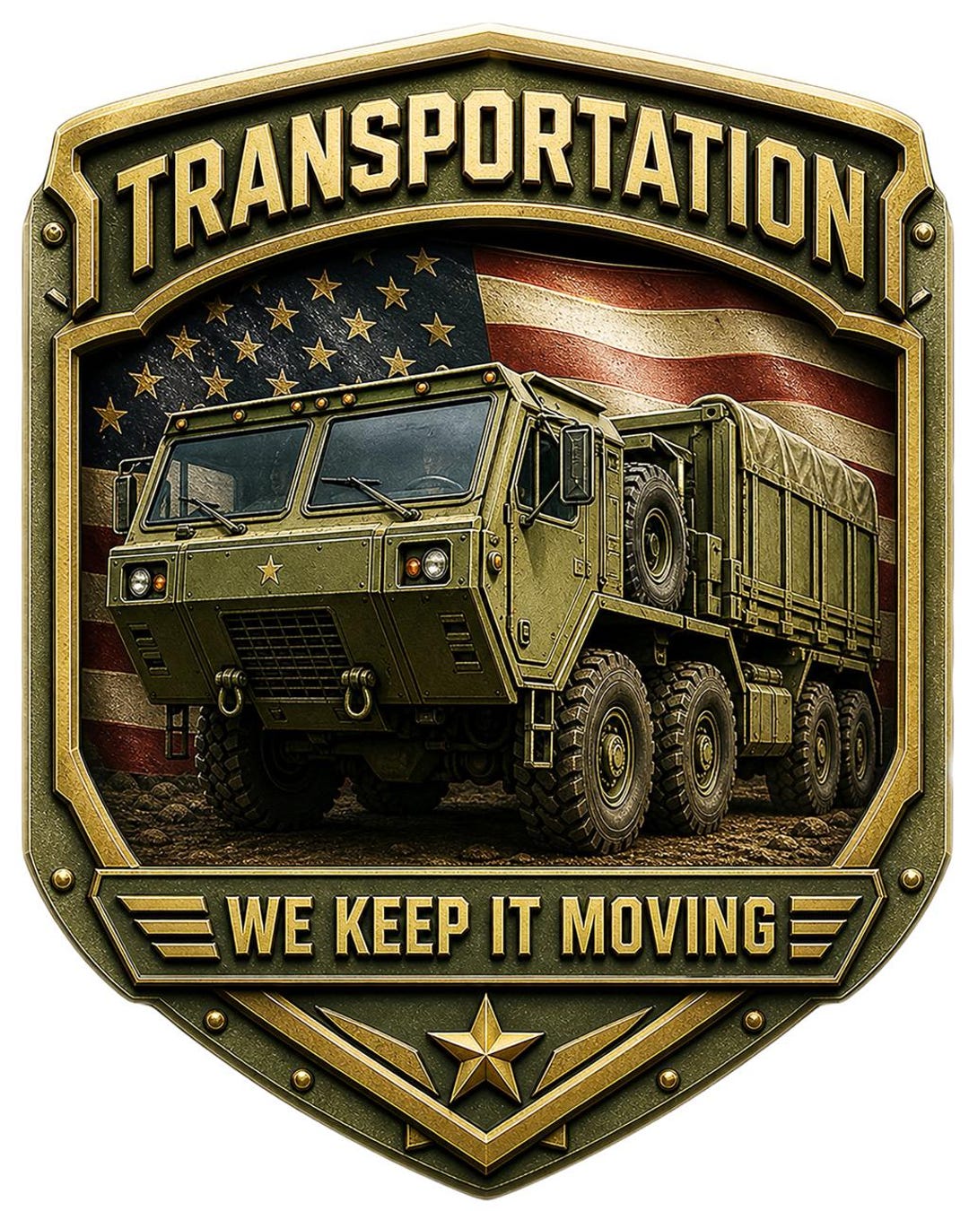 Army Transportation Sticker, Logistics Wins Wars Decal, Military Truck ...