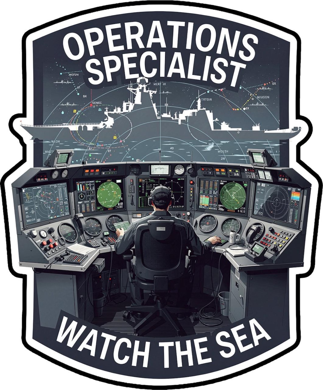 Operations Specialist Sticker or Magnet, OS Navy Decal, Combat ...