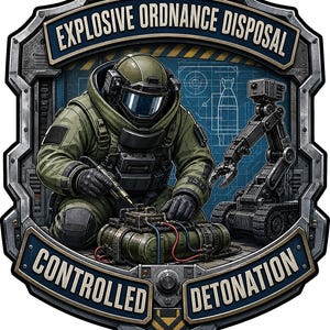 Navy EOD Patch Ball Cap | Explosive Ordnance Disposal Veteran Hat | Handmade Twill Emblem Cap