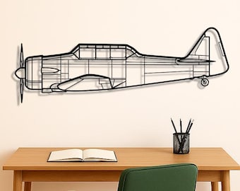 T-6G Texaans silhouet metalen muurkunst, kunst aan de muur metalen vliegtuig, metalen vliegtuig silhouet, kunst aan de muur vliegtuig, aangepaste vliegtuigen kunst aan de muur