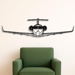 Praetor 500 Front Silhouette Metal Wall Art, Metal Plane Wall Art, Metal Plane Silhouette, Airplane Wall Art, Custom Aircraft Wall Art