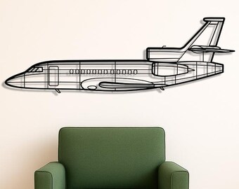 Falcon 900EX metalen muurkunst, kunst aan de muur metalen vliegtuig, metalen vliegtuig silhouet, kunst aan de muur vliegtuig, aangepaste vliegtuigen kunst aan de muur, metalen muur kunst