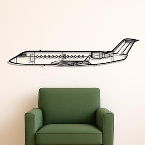 CRJ200 Silhouette Metal Wall Art,Metal Plane Wall Art,Metal Plane Silhouette, Airplane Wall Art,Custom Aircraft Wall Art,Metal Wall Art