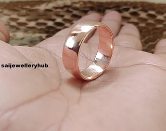 Bague en cuivre massif faite main : bijoux tendance bohème
