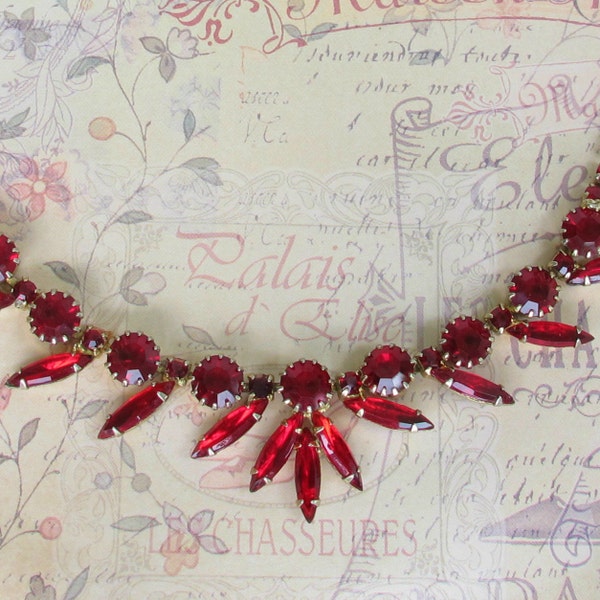 Weiss Necklace In Red Rhinestones