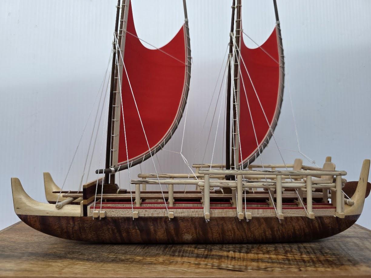HOKULE'A VOYAGING CANOE, a True Scale Model - Etsy