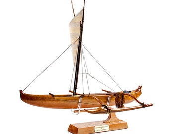 A true scale model of a Hawaiian Fishing Canoe