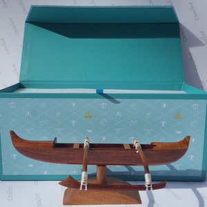 Mini Hawaiian Fishing Canoe in Gift Box