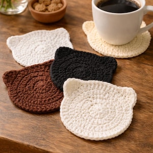Teddy Bear Coasters, Set of 4 - Available in 3 Colors