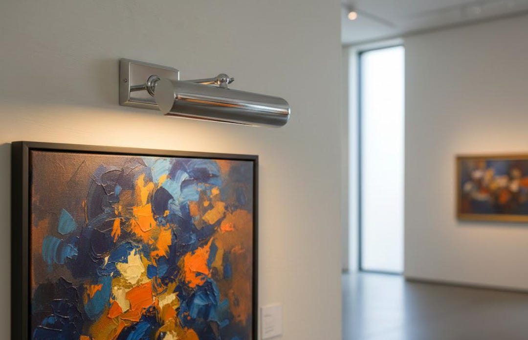 Adjustable Chrome Picture Light Wall Lamp, Modern Artwork Lighting ...