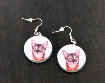 Bengal Cat Earrings French Hook