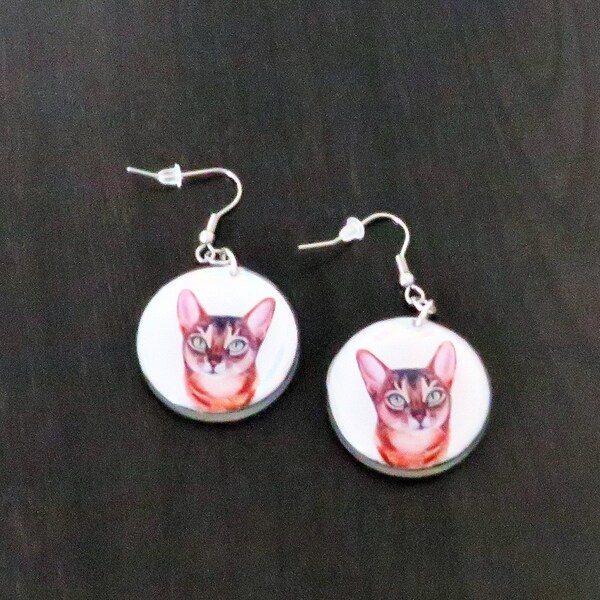 Bengal Cat Earrings French Hook