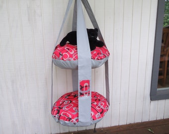 Outdoor Cat Bed Retro Red Double Kitty Cloud