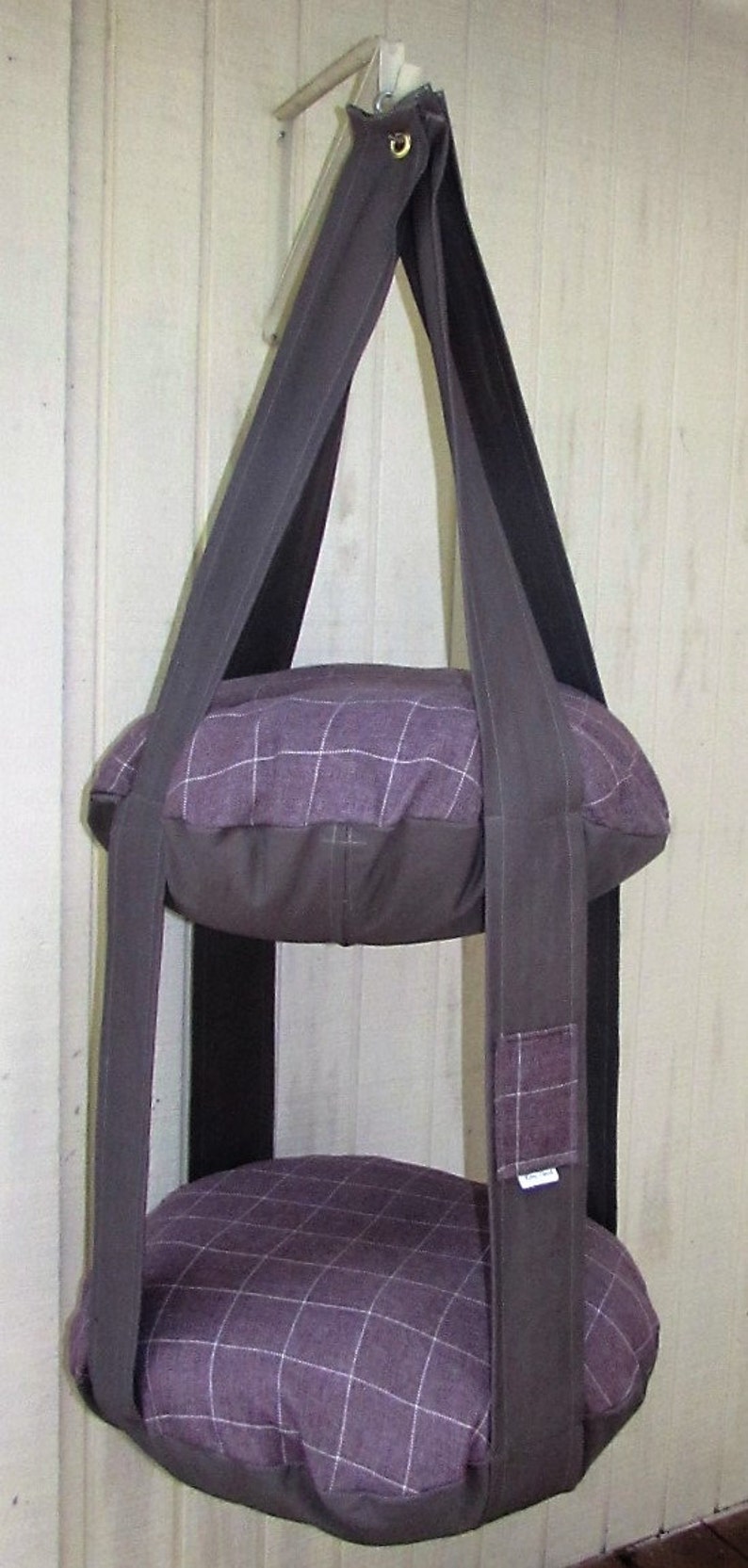 Katzenbett moderne lila & weißes Quadrat Print Kitty-Cloud | Etsy