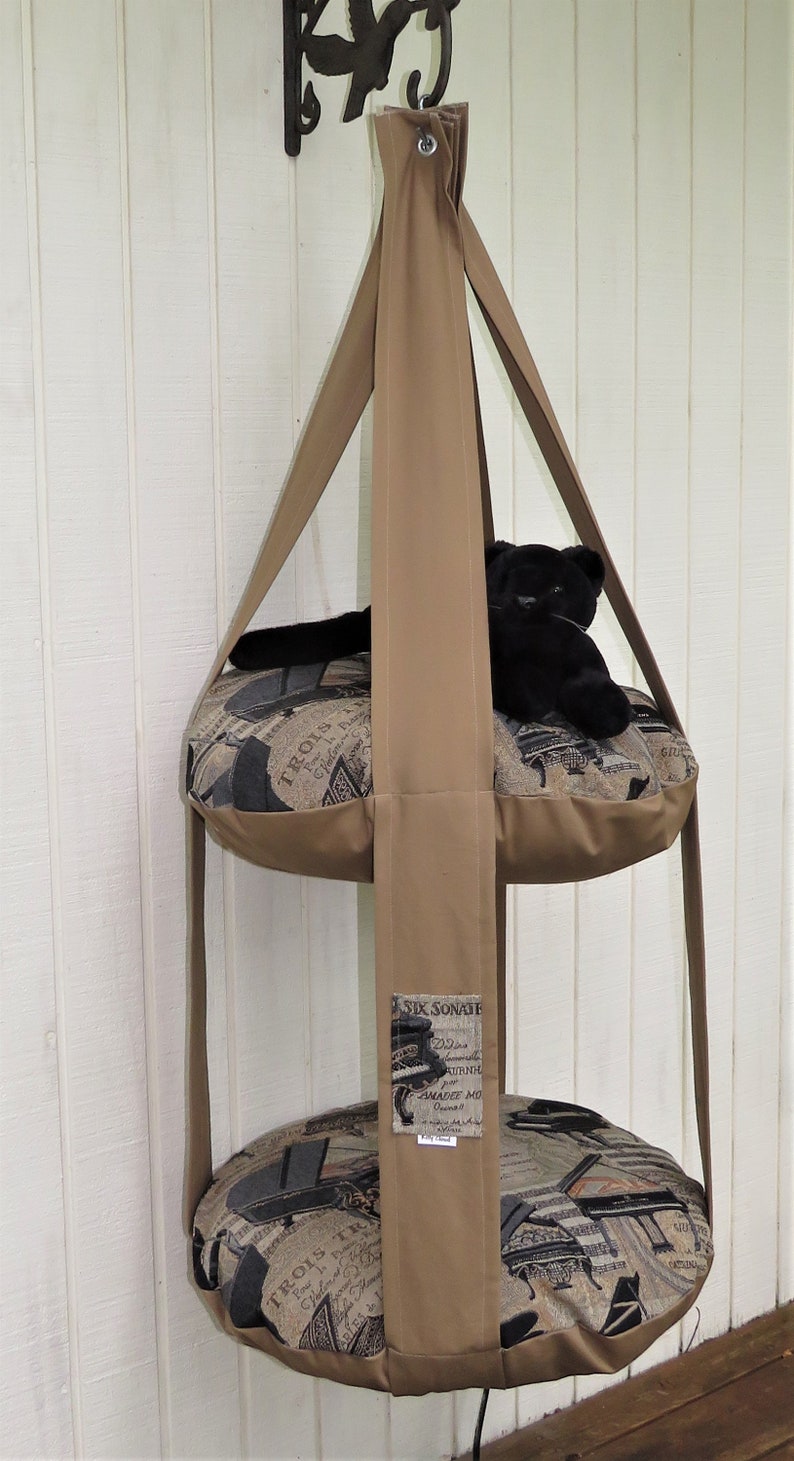 Pet Gift Kitty Cloud Cat Bed Beethoven Piano Tapestry Print Double Hanging Cat Bed Pet Furniture