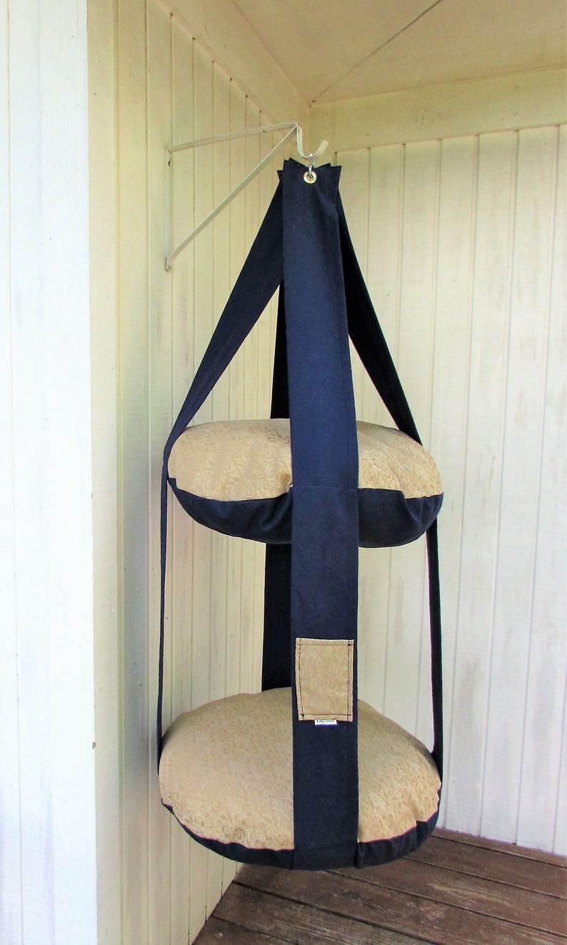 Cat Bed Navy & Gold Double Cat Bed Kitty Cloud Hanging Cat Etsy